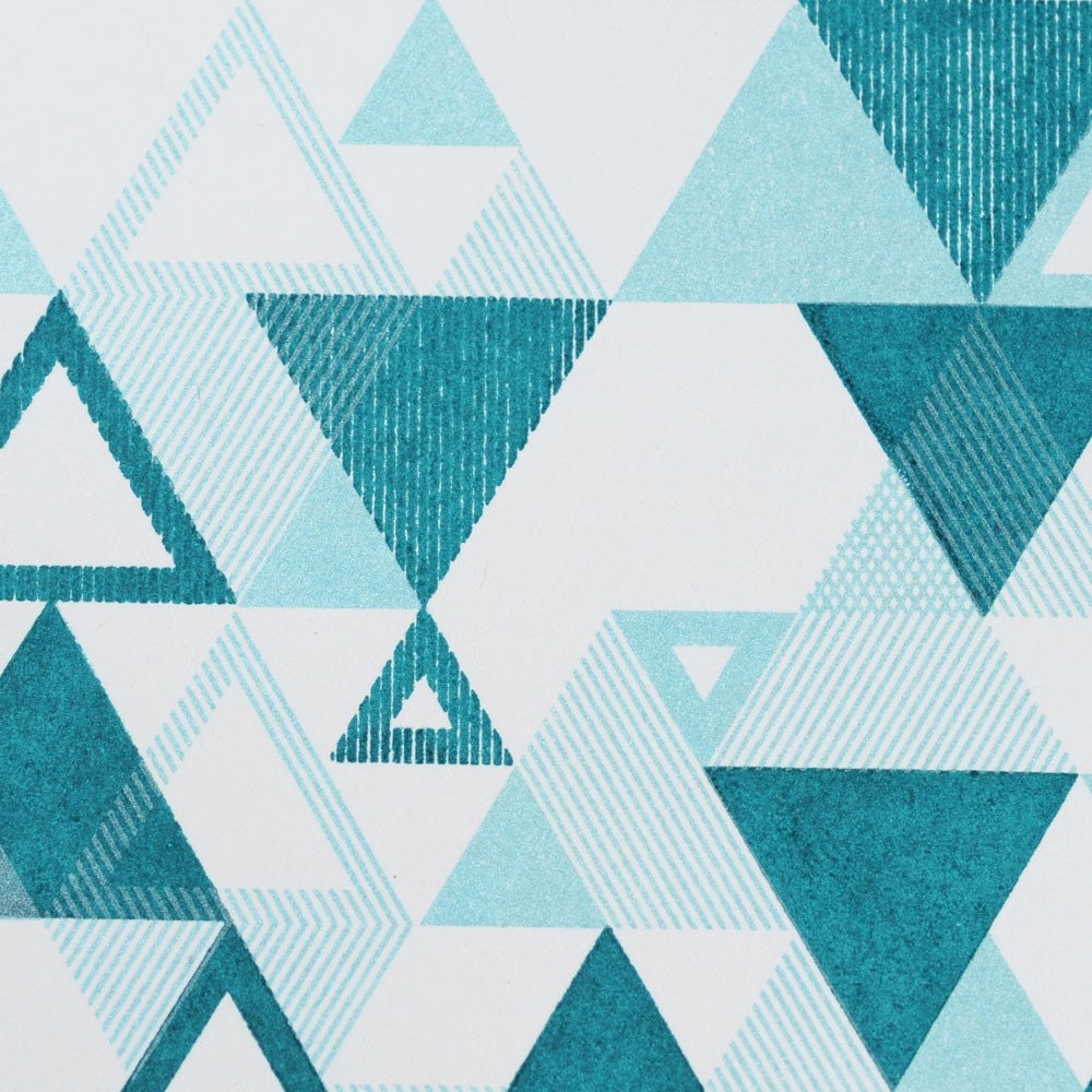 Set of 6 Hand-printed Triangle Pattern Cards White - Etsy