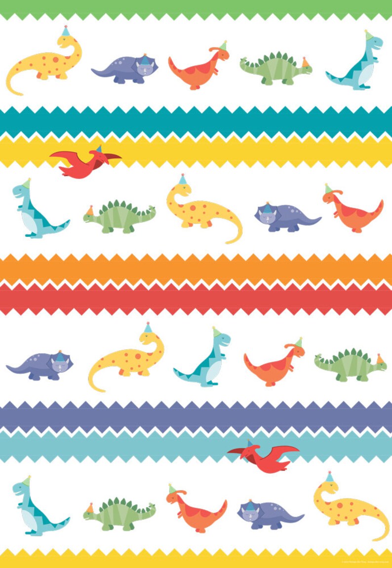 Wrapping Paper Dinosaur Party image 5