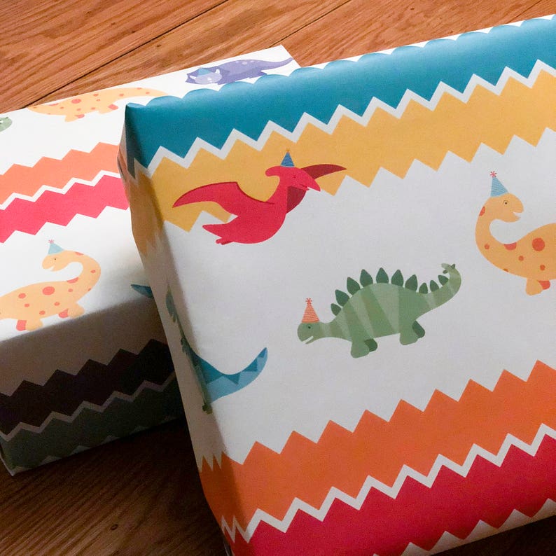 Wrapping Paper Dinosaur Party image 1