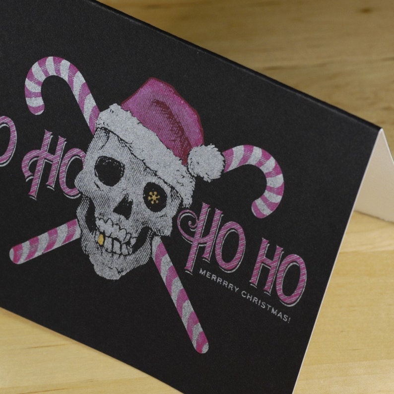 Hand-printed Christmas Card Yo Ho Ho Ho Pirate image 2