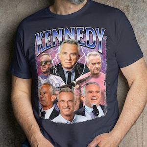 RFK Jr T-Shirt - 90s Style Grunge Bobby Kennedy Shirt - MAHA Crewneck - Make America Healthy Again - Robert F Kennedy Tee - MAHA 2024