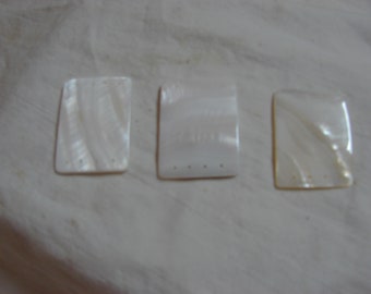 3 parelmoeren platen voor inlegwerk