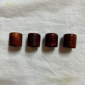 4 Wood Red BLOODWOOD Guitar Knobs for Split Shaft Pots