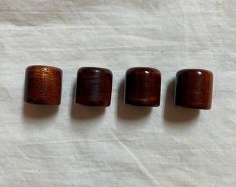 4 Holz Rot BLOODWOOD Gitarren Knöpfe für Split Shaft Potis