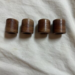 4 Walnut Wood Guitar Knobs for Split Shafts Pots
