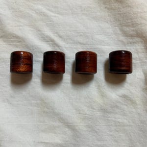 4 perillas de guitarra de madera roja BLOODWOOD para potenciómetros de eje dividido