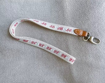 Custom Embroidered Tape Keychain | Personalized Key Lanyard | Handmade Accessory