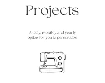 Quilters calendar, planning, wishlists, to do pages, design pages