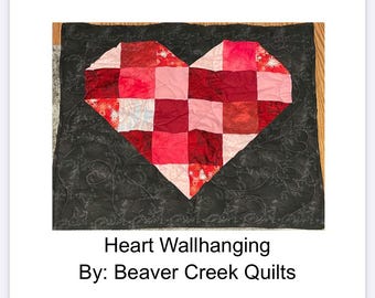 Nozioni di base sul motivo a cuore patchwork per appendere alla parete