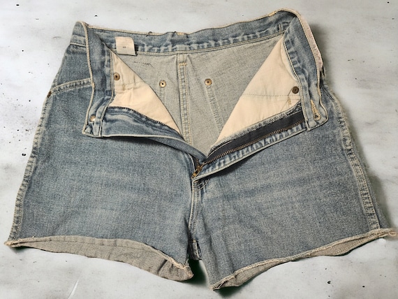 80s Vintage Shorts Bluejean Denim Highwasted Cost… - image 4
