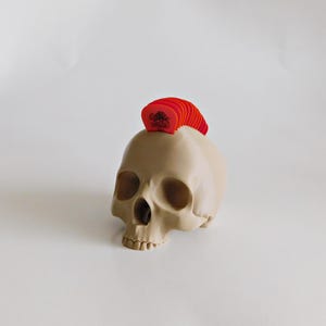 Skull Guitar Pick Holder 3D Print Bone Tan