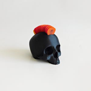 Skull Guitar Pick Holder 3D Print Matte Black