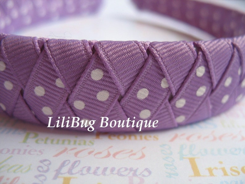 LiliBug Purple Princess Woven Headband image 1