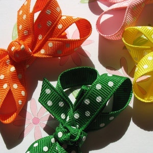 LiliBug MULTI POLKA DOT Butterfly Style Hair Bow Set of 6 image 3