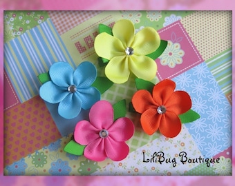 Tropical Flower Hair Clip Set of 2 - YOU PICK COLORS