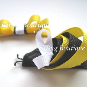 LiliBug Bumble Bee Hair Bow Set image 1