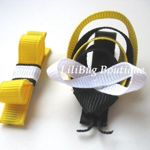 LiliBug Bumble Bee Hair Bow Set image 3