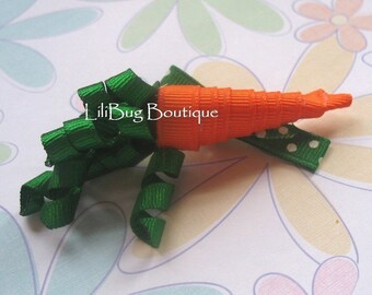 LiliBug EASTER Carrot Hair Clip