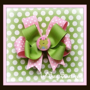 LiliBug Frog Princess Layered HairBow