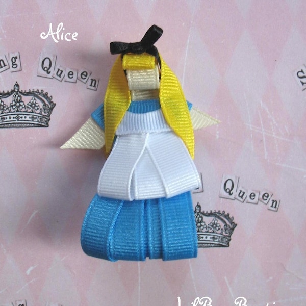 LiliBug ALICE in Wonderland Hair Clip Bow