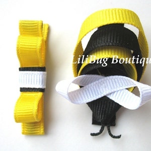 LiliBug Bumble Bee Hair Bow Set image 2