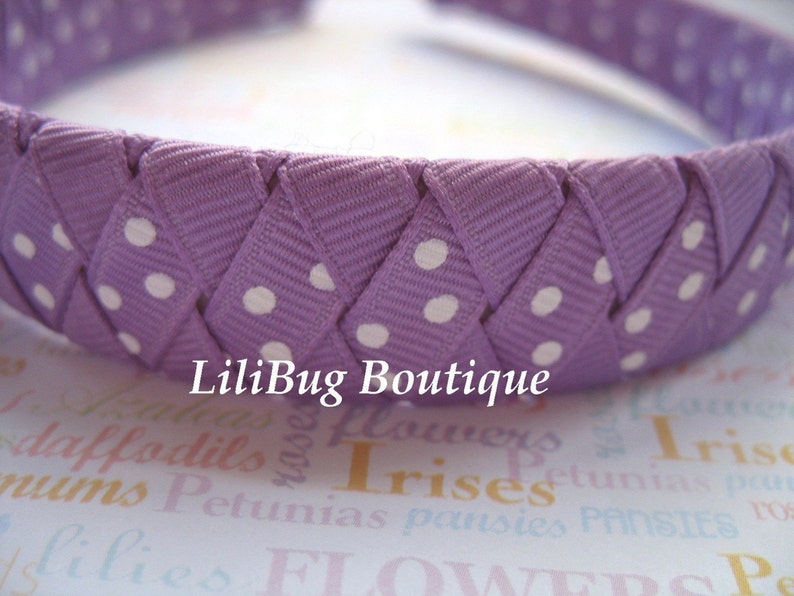 LiliBug Purple Princess Woven Headband image 3