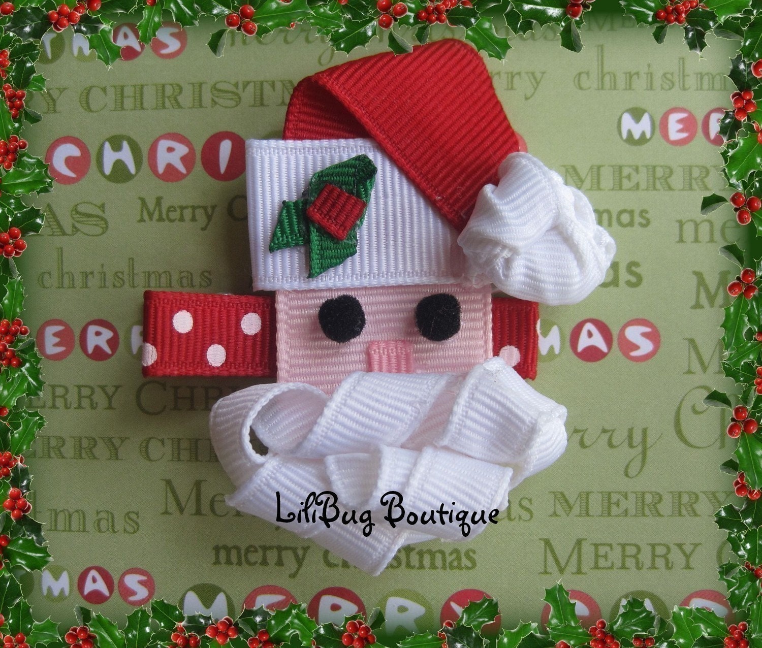Hair Clip Santa & Sock