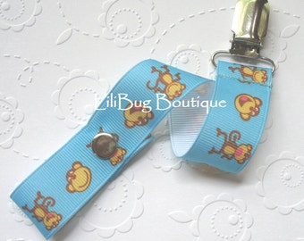 LiliBug PACI FINDER Silly Monkey Pacifier Clip