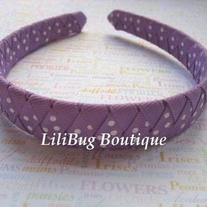 LiliBug Purple Princess Woven Headband image 2