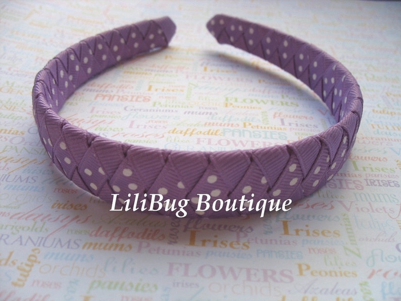 LiliBug Purple Princess Woven Headband image 2