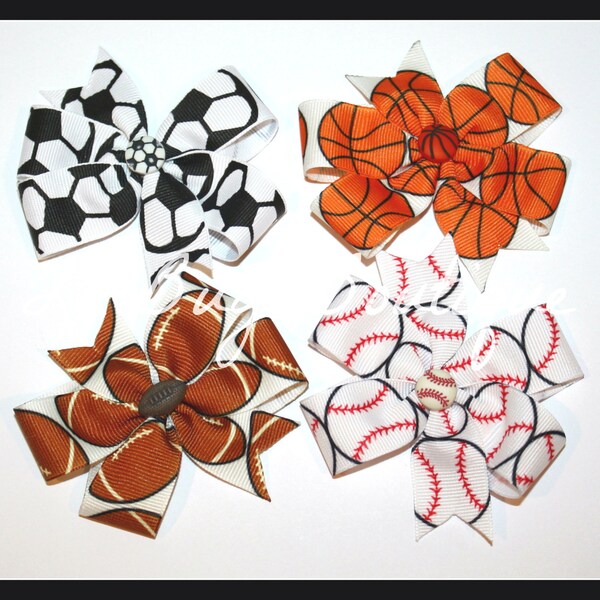 LiliBug Sporty Hair Bow - YOU PICK SPORT