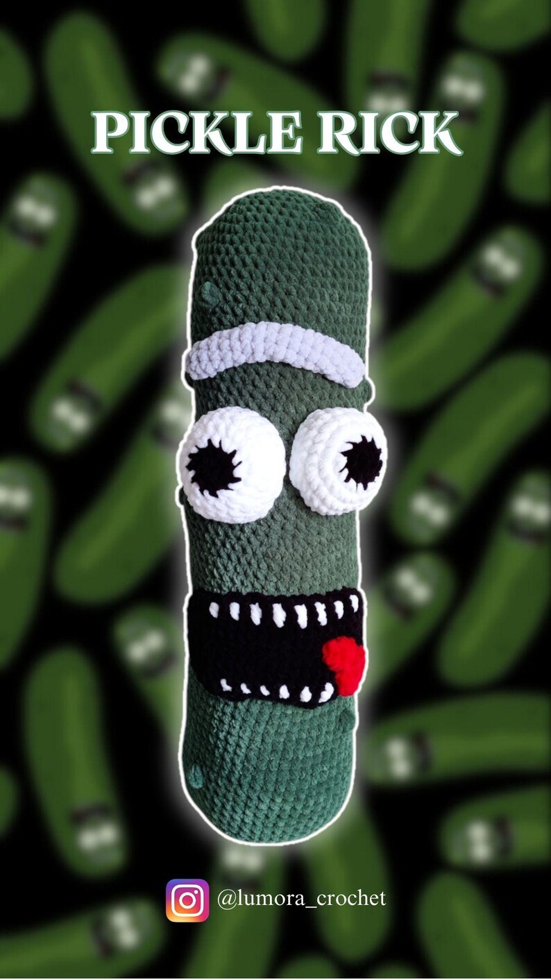 Pickle Rick Pattern Pickle Rick Amigurumi Crochet Pattern PDF | Rick and Morty Plush Toy ...