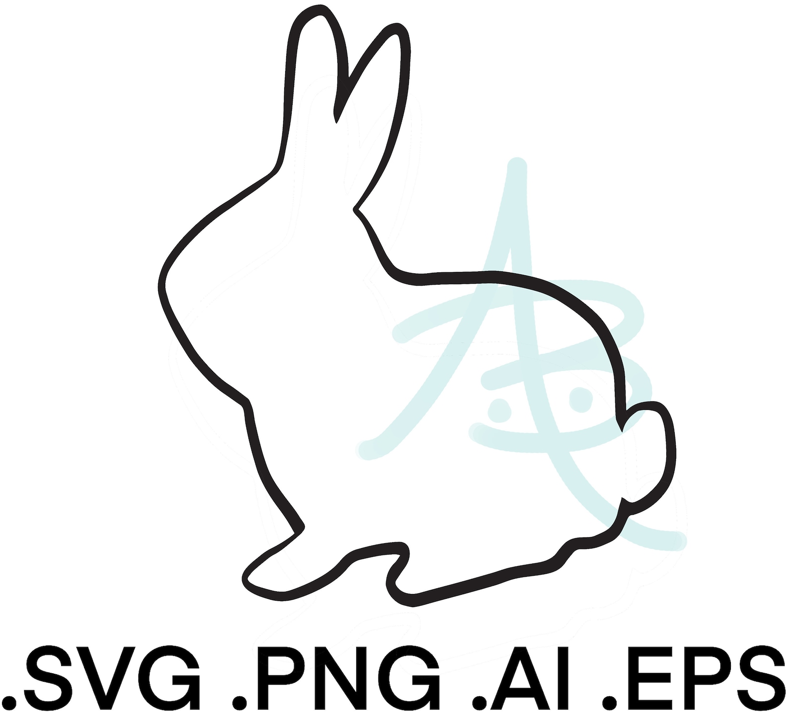 Umriss von Hase Ostern Kaninchen Svg Png ai eps - Etsy.de