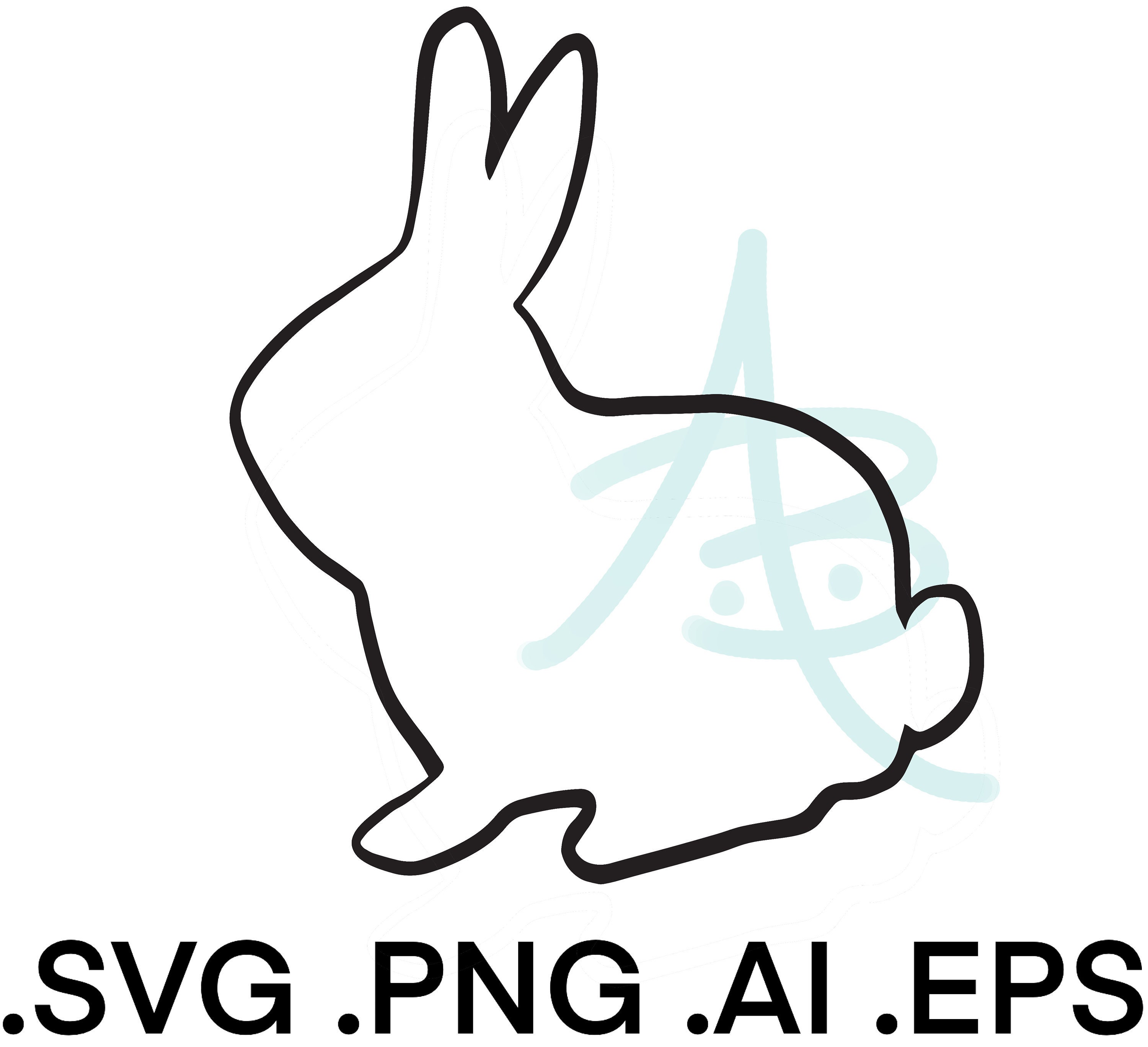 Umriss von Hase Ostern Kaninchen Svg Png ai eps - Etsy.de