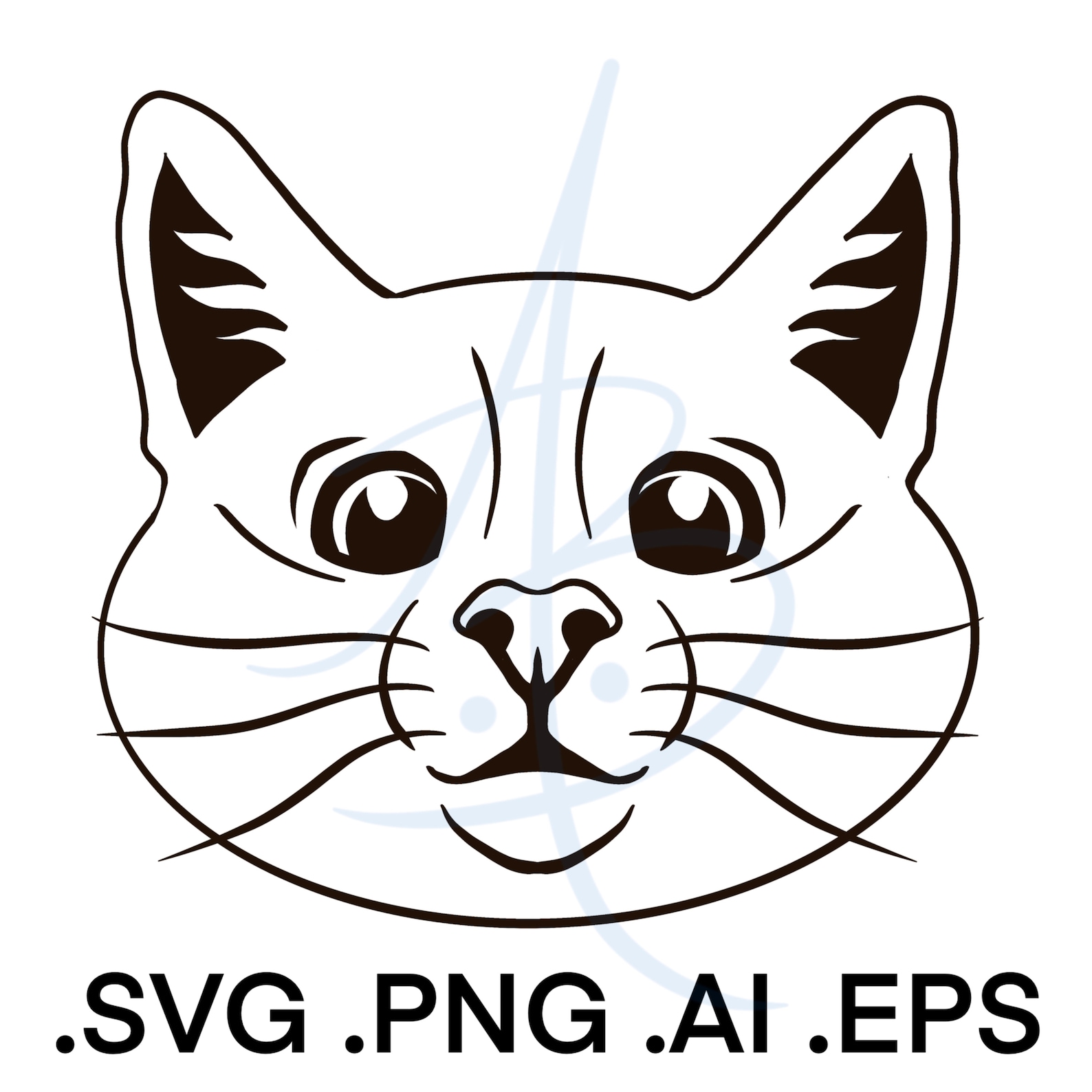 Kitty Cat Feline Svg Png Ai Eps Instant DIGITAL - Etsy