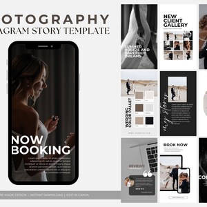 Hochzeitsfotografie Instagram Story Vorlagen | Canva (Digitaler Download)