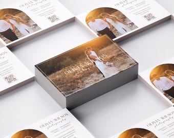 Photography Business Card Template, Photographer business card design, Canva Template, Horizontal Business Card, Marketing Brochure