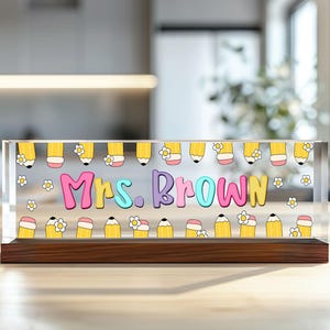 Personalized Teacher Gifts, Custom Teacher Desk Name Plate, Name Plate For Desk, Teacher Appreciation, Back to School Gift,Teacher Name Sign