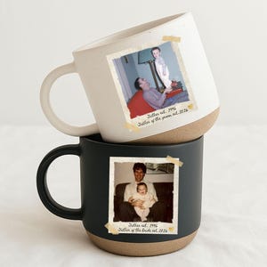 Custom Vintage Photo Father of the Groom Father of the Bride Pottery Mug, Gift for Dad, Parents Wedding Gifts, Mom And Dad Gifts For Wedding