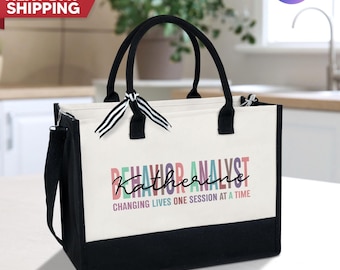 Behavior Analyst Tote Bag, BCBA Tote Bag, Board Certified Behavior Analyst, BCBA Gifts, Behavior Therapist, ABA Gifts, Behavior Analyst Gift