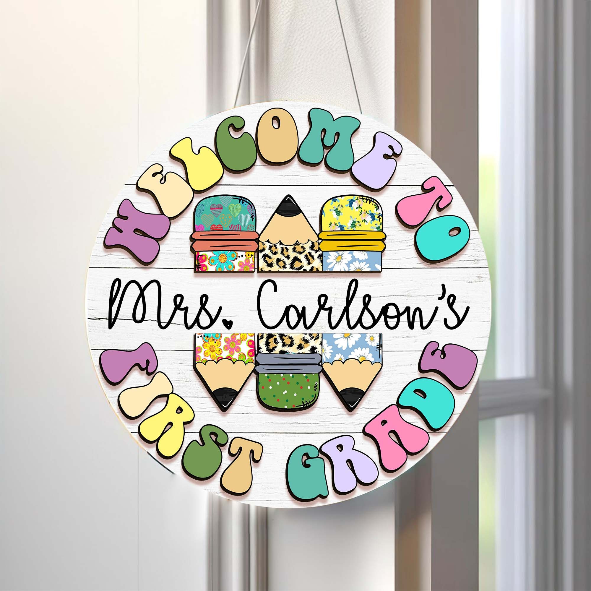 Personalized Old Couple Rectangle Doorsign - Best Gift Idea For Grandparents/Couple - It's So Hard To Say Goodbye main image 0