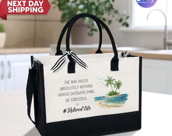 Retirement Gift, Retired Life Tote Bag, Retirement Canvas Bag Gift, Funny Retirement Tote Bag, Retired Gift, New Retired Gifts Mom Bag