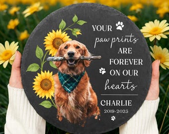 Personalized Pet Memorial, Custom Pet Memorial Stone, Pet Garden Stone With Photo, Pet Grave Stone, Pet Memorial Gift, Dog Sympathy Gift
