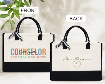 School Counselor Tote Bag Custom Gift For Counselor, Special Education Gift Tote Bag, School Therapist Gift, School Staff Squad Gift Bag