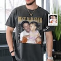 Personalised Photo Dad Comfort Colors Shirt, Daddy Picture TShirt, Grandpa Gift, Custom Portrait Papa Tee Family Gift