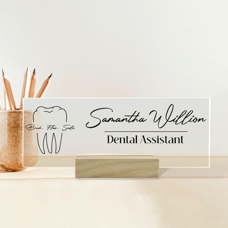 Personalized Dental Name Plate,dentist Medical Physician Office Desk ...