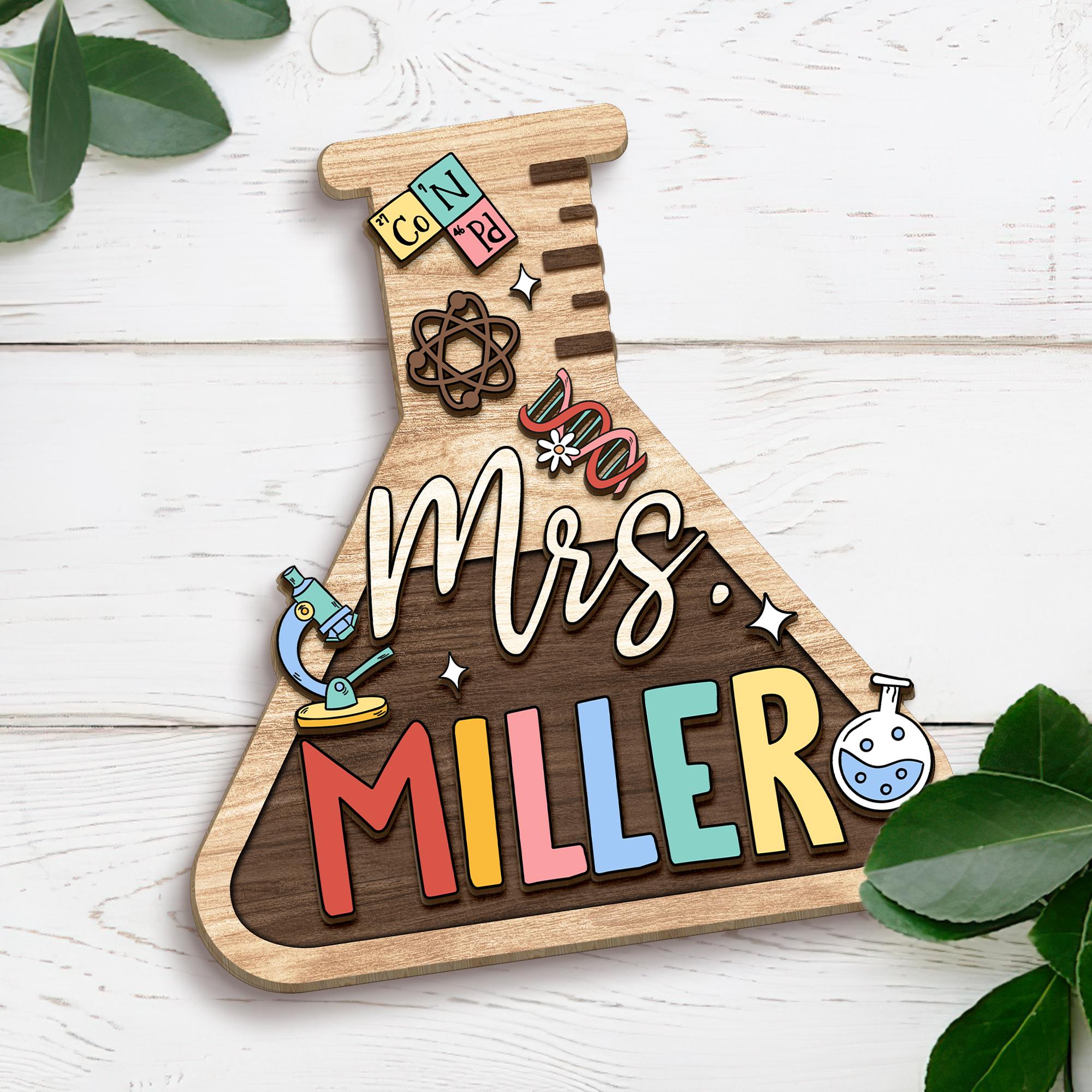 Personalized 3D Teacher Door Hanger