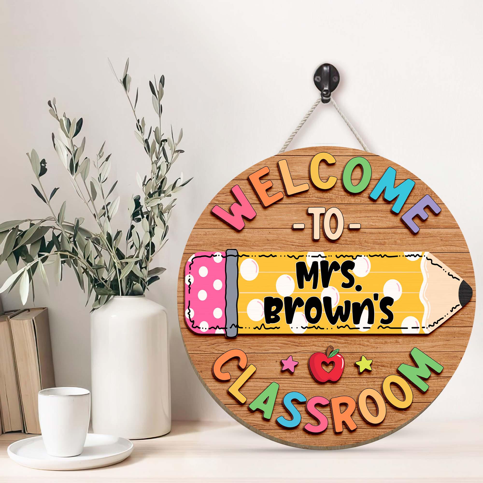 Custom Teacher 3D Door Hanger, Custom Classroom Sign, Personalized ...