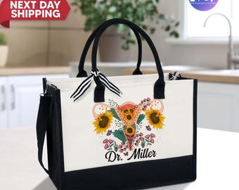 Personalized OBGYN Tote Bag, Gynecology & Obstetrics Tote Bag, OBGYN Gifts, Midwife Gifts, Custom OBGYN Appreciation Gift, Gynecologist Bag