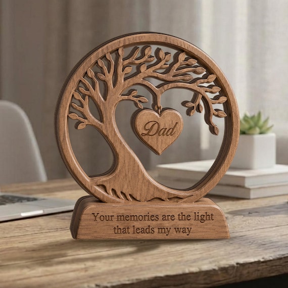 Loss Of Family Personalized Wooden Block, Sympathy Gift, Remembrance Gifts, Bereavement, Loss, Father Memorial, Loss Of Dad,Father in Heaven